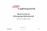 Lightspeed NXT Service Manual - · PDF fileADP manuals are carefully distributed by ADP ... organization of such revision. Any questions or comments ... contain their own information