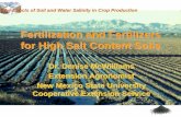 Fertilization and Fertilizers for High Salt Content Soilsriogrande.tamu.edu/media/3879/fertilization.pdfThe Effects of Soil and Water Salinity in Crop Production Fertilization and