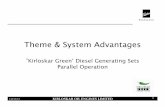 Theme & System Advantages - Kirloskarkoel.kirloskar.com/sites/koel.kirloskar.com/pdfs/parallel_sets.pdfprocessor based relay e.g. Woodward or PLC e.g. Allen Bradley or Siemens. ...