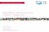 BA/BSc (Honours) Open degree - Home | The Open … (Honours) Open degree Distance learning degree qualification QUALIFICATION LEAFLET. With this degree you have the freedom and opportunity