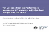 Ten Lessons from the Performance Management Framework · PDF fileTen Lessons from the Performance Management Framework in England and thoughts for the future ... frozen everything