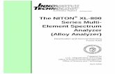 The NITON (R) XL-800 Series Spectrum Analyzer (Alloy Analyzer)infohouse.p2ric.org/ref/13/12804.pdf · Spectrum Analyzer (Alloy Analyzer) OST/TMS ID 2397 Deactivation and Decommissioning
