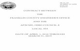 CONTRACT BETWEEN - State Employment Relations Board … · CONTRACT BETWEEN THE FRANKLIN COUNTY ENGINEER'S ... 2016-2019 Contract Between Franklin County ... procedure for the resolution