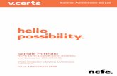 Sample Portfolio - NCFE · PDF fileSample Portfolio NCFE Level 1 ... Teachers are encouraged to explore other methods which will ... candidates would identify at least 2 enterprise