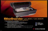 Ultrasonic Cleaning System - COLTENE · PDF fileUltrasonic Cleaning System. P/N 30553C ©2015 ... UC300 BioSonic Ultrasonic Cleaner Accessories not included UC300R BioSonic Recessed