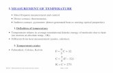 I. MEASUREMENT OF TEMPERATURE - U of S … – Measurements of temp, strain, pressure, motion Page 1 of 40 I. MEASUREMENT OF TEMPERATURE • Most frequent measurement and control ...