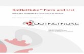 DotNetNuke™ Form and List - DotNetNuke Brasil - Iní and List.pdf · PDF fileDotNetNuke™ Form and List Using the DotNetNuke Form and List Module Stefan Cullmann, Sebastian Leupold,