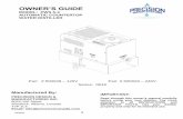 OWNER’S GUIDE - Precision Design & Manufacturing Ltd.precisioncanada.com/water/pdf/PWS53_og.pdf · PRECISION DESIGN & MANUFACTURING INC. ... Model Name: eg PWS 5-3 ... 2. Storage