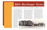 RPA Heritage News - Sydney Local Health District April.pdf · This arm car-ried a wire from a battery ... present coal fired boil-ers not be altered; ... the old low-pressure hy-draulic