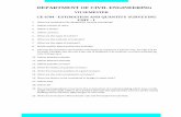 DEPARTMENT OF CIVIL ENGINEERING - · PDF fileDEPARTMENT OF CIVIL ENGINEERING VII SEMESTER ... Estimate the quantities of brickwork and plastering required in a wall 4m long, ... compound