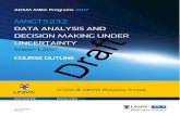 DECISION MAKING UNDER UNCERTAINTY Draft - UNSW Business · PDF filedecision making and in practice in business ... Data Analysis and Decision Making Under Uncertainty ... The assignment
