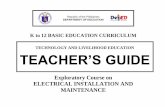 TECHNOLOGY AND LIVELIHOOD EDUCATION …dlrciligan.weebly.com/uploads/5/0/8/0/50800379/electrical_teachers... · ELECTRICAL INSTALLATION AND ... DEPARTMENT OF EDCUATION TECHNOLOGY
