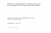 8th US National Conference on Earthquake Engineering 2006toc.proceedings.com/05301webtoc.pdf · 8th US National Conference on Earthquake Engineering 2006 ... Cyclic Behavior of Steel