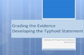 Grading the Evidence Developing the Typhoid … the Evidence Developing the Typhoid Statement ... Grading the Evidence Developing the Typhoid Statement. ... (e.g. RCT, case‐control