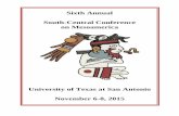 Sixth Annual South-Central Conference on Mesoamerica · PDF fileSixth Annual South-Central Conference on Mesoamerica ... South-Central Conference on Mesoamerica ... Kelly J. Knudson