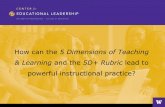 How can the 5 Dimensions of Teaching - 401 can the 5 Dimensions of Teaching & Learning and the 5D+ Rubric lead to ... Getting Started with CEL's 5D+ Teacher Evaluation Rubric !! Artifact