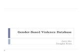 Gender-Based Violence Database - The Teaching Center · PDF fileGender-Based Violence Database. Jami Ake. ... Age i) minor ii) senior ... Stalking cyber stalking Children child abduction
