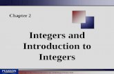 Integers and Introduction to Integers Notes... · Introduction to Integers . Copyright © 2011 Pearson Education, Inc. Publishing as Prentice Hall. 2.1 Introduction to ... Evaluating