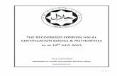 THE RECOGNISED FOREIGN HALAL CERTIFICATION BODIES ...soleh.net/wp-content/uploads/2013/11/cblist19072013.pdf · the recognised foreign halal certification bodies & authorities ...