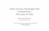 Open Access PassengerRail Competition: the case … Access PassengerRail Competition: the case of Italy Angela Stefania Bergantino University of Bari, Italy 1 ... • In 2016, the