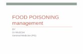 FOOD POISONING management - Medical · PDF fileFOOD POISONING management BY ... VIRAL FOOD POISONING: • No role of antibiotics / antiviral drugs ... neurons may play a ole in the
