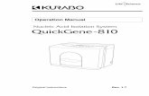 Operation Manual Rev. 2 - Gene Target Solutions · PDF fileExclusion clauses • The contents of ... "Important" shows the important notes for usage, ... vi QuickGene-810 Operation