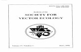 SOCIETY FOR VECTOR ECOLOGY - SOVE Home Page folder/journal/sovejournal74-2000/SOVE 1992, VO… · BULLETIN OF THE SOCIETY FOR VECTOR ECOLOGY ... S. K. Wikel, R. N. Ramachandra, and
