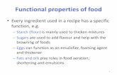 Functional properties of food - hkedcity.netedblog.hkedcity.net/te_tl_e/wp-content/blogs/1685/uploads/Basic... · Functional properties of food ... •pasta, rice, oats, most sauces,