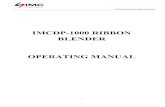 IMCDP-1000 RIBBON BLENDER OPERATING MAN & Manuals/Manuals/MANUAL... · PDF fileIMCDP-1000 Ribbon Blender NO Part Name Photo Recommend QTY 1 Mixing Trough 1 PC 2 Gear box 1 PC 3 Motor