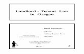 Landlord - Tenant Law in Oregon - Yamhill County, · PDF fileLandlord - Tenant Law in Oregon Rental ... Do I have to pay rent for the full 30 days after I give the landlord notice