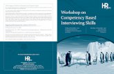 Workshop on Competency Based Interviewing Skills - HR · PDF fileWorkshop on Competency Based Interviewing Skills ... Waters India, Mahindra ... His rich experience in documenting