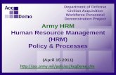 Department of Defense Civilian Acquisition …asc.army.mil/docs/divisions/pm/2011_Army_AcqDemo_HR_Training.pdfDepartment of Defense Civilian Acquisition ... BB. YP - STUDENT ED/EMPL