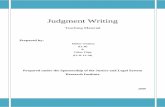 Judgment Writing -   · PDF fileii . CHAPTER THREE: Decision making and judgment writing in Ethiopia43 . 3.1Introduction about the legal system of Ethiopia
