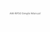 AW-RP50 Simple Manual - Panasonic · PDF file–Select [IP ADDRESS] and Press the F2 dial. ... Select a camera (CAMERA STATUS / SELECTION), move to the specific position, press STORE