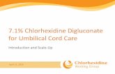 7.1% Chlorhexidine Digluconate for Umbilical Cord Care · PDF file• University of Illinois at Chicago School of Nursing • University Research ... up of chlorhexidine for umbilical