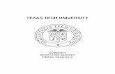 TEXAS TECH UNIVERSITY - TTU restricted funds income and expense budget 24: summary operating budget 26: budget comparison 28: texas tech university summary operating budget …