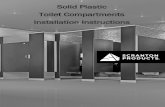Solid Plastic Toilet Compartments Installation · PDF filePage 6 Solid Plastic Toilet Compartments Installation Instructions . ... Page 8 Solid Plastic Toilet Compartments Installation