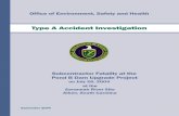 Type A Accident Investigation - Department of · PDF file · 2014-04-16Type A Accident Investigation at the Savannah River Site Aiken, ... construction sub-tier contractor, ... it