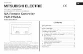 MA Remote Controller PAR-21MAA - Mitsubishi  · PDF fileand Mitsubishi Mr. SLIM Air Conditioners MA Remote Controller PAR-21MAA Instruction Book TEMP. ON/OFF ... ERROR CODE AFTER