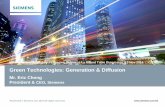 Green Technologies: Generation & Diffusion · PDF fileGreen Technologies: Generation & Diffusion ... generation tCombined cycle power plants (CCPP) Renewable ... power generation Low-loss