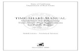 TIME-SHARE MANUAL - California Bureau of Real · PDF fileDefinitions - Time-Share Plan, Estate, Use and Time-Share Interests . Definitions of the different types of time-share plans