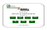GT371 HEDGETRIMMER - 2helpU · PDF fileGT371 HEDGETRIMMER TYPE 1 \\SLOEHQ02 ... Black & Decker Bill of Materials ... blades from the lower rear handle. E. Remove all clamshell screws