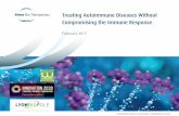Compromising the Immune Response - Alma Bioalma-bio.com/wp-content/uploads/2017/02/Alma_presentation_En_Feb... · Alma Bio Therapeutics Treating Autoimmune Diseases Without Compromising