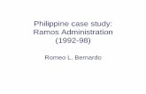 Philippine case study: Ramos Administration (1992-98)siteresources.worldbank.org/EXTPREMNET/Resources/489960...Philippine case study: Ramos Administration (1992-98) Romeo L. Bernardo