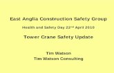 East Anglia Construction Safety Group - IONOSPHERE Watson Tower Crane Presentation.pdf · East Anglia Construction Safety Group ... Tower Crane Safety Update Tim Watson ... Detailed