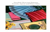 Swedish Weaving Patterns Towels, Apron and Place Matsvintagecraftsandmore.com/.../2015/02/Swedish-Weaving-Patterns-PD… · Swedish Weaving Patterns Towels, ... When beginning weaving,