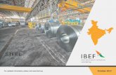 STEEL - IBEF Steel For updated information, please visit EXECUTIVE SUMMARY Total finished steel production in India has increased at a CAGR of 8.39 per cent during FY12–17, with