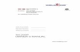 TIG 200P OWNER’S MANUAL - WeldKing - Official · PDF fileTIG 200P OWNER’S MANUAL . ... a DC manual (stick) welder, or 3) an AC welder with reduced open-circuit . Page 2 voltage.