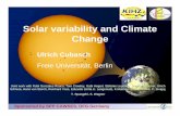 Solar variability and Climate Changesolar.physics.montana.edu/SVECSE2008/pdf/cubasch_svecse.pdf · Solar variability and Climate Change ... Model-Simulation Late Maunder Minimum.