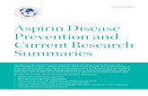 Aspirin Disease Prevention and Current Research · PDF fileafter transient ischaemic attack and ischaemic stroke: time-course analysis of randomised trials. Lancet 2016; 18th May online.